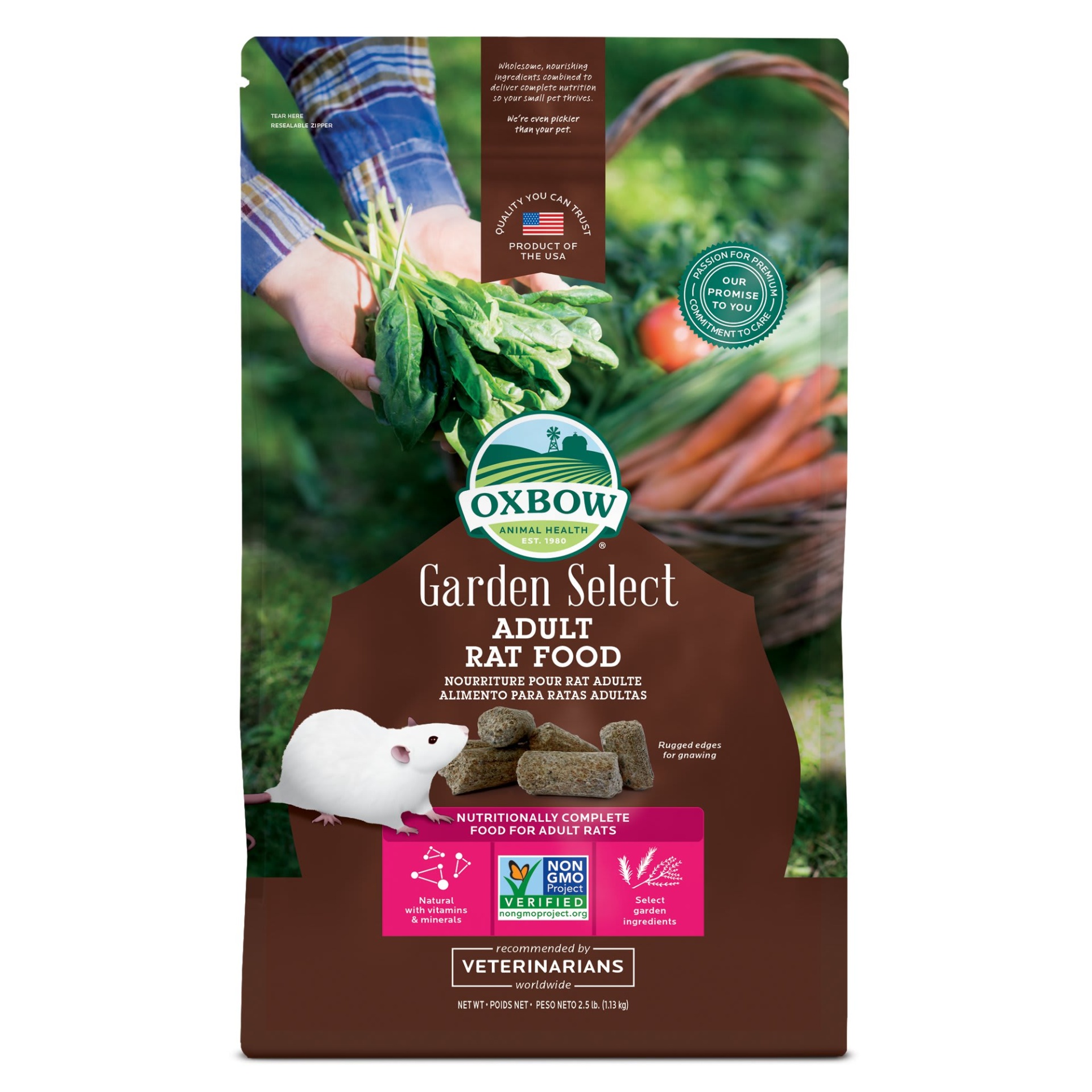 slide 1 of 1, Oxbow Garden Select Fortified Food for Rats, 2.5 lb