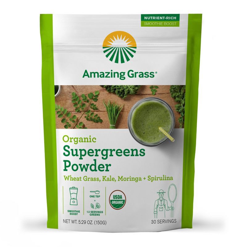 slide 1 of 2, Amazing Grass Supergreens Powder, 5.29 oz