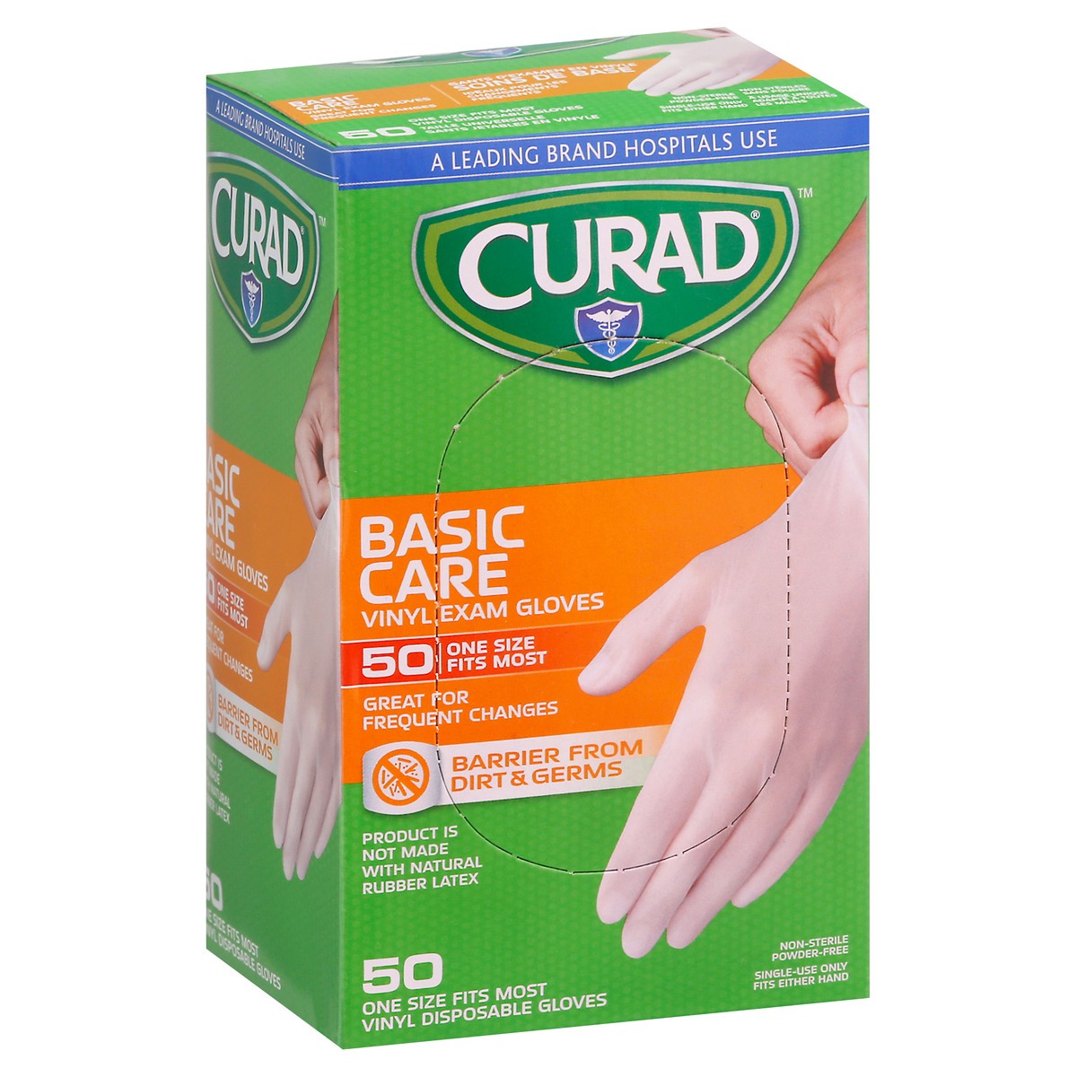 slide 10 of 13, Curad Vinyl Exam Gloves, 50 ct