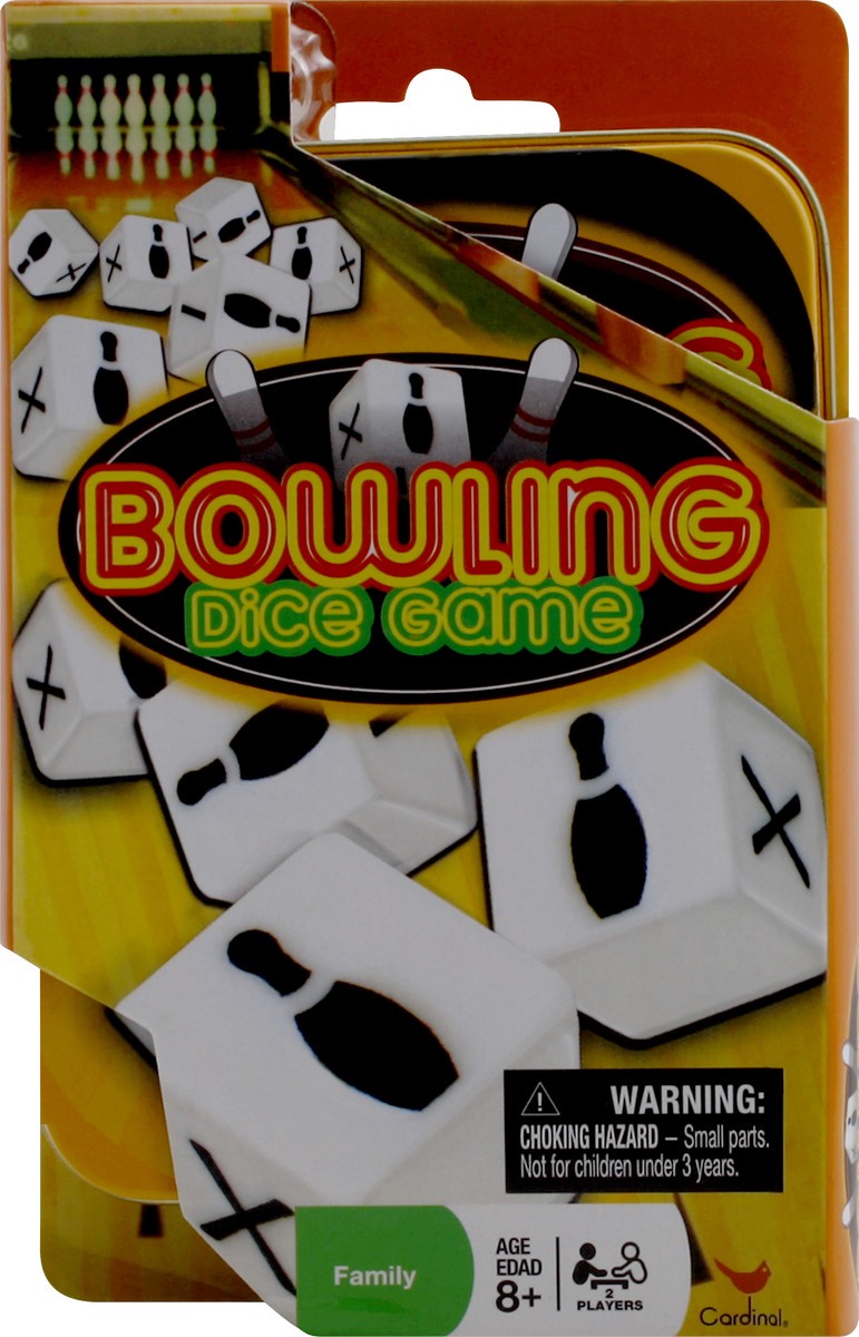 slide 5 of 6, Spin Master Bowling Dice Game in Storage Tin, 1 ct
