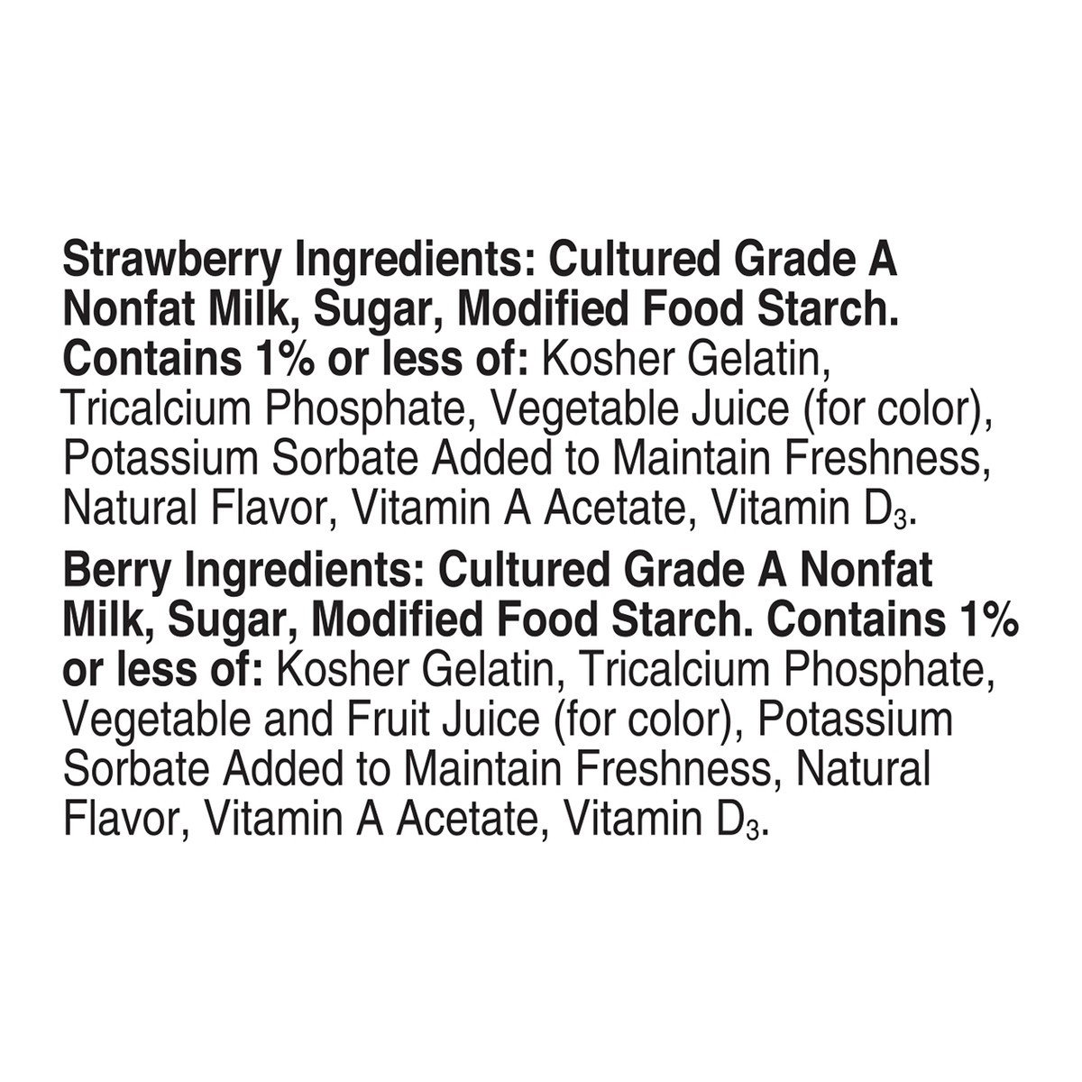 slide 9 of 11, Go-GURT Berry and Strawberry Kids Fat Free Yogurt Variety Pack, Gluten Free, 2 oz Yogurt Tubes (16 Count), 16 ct