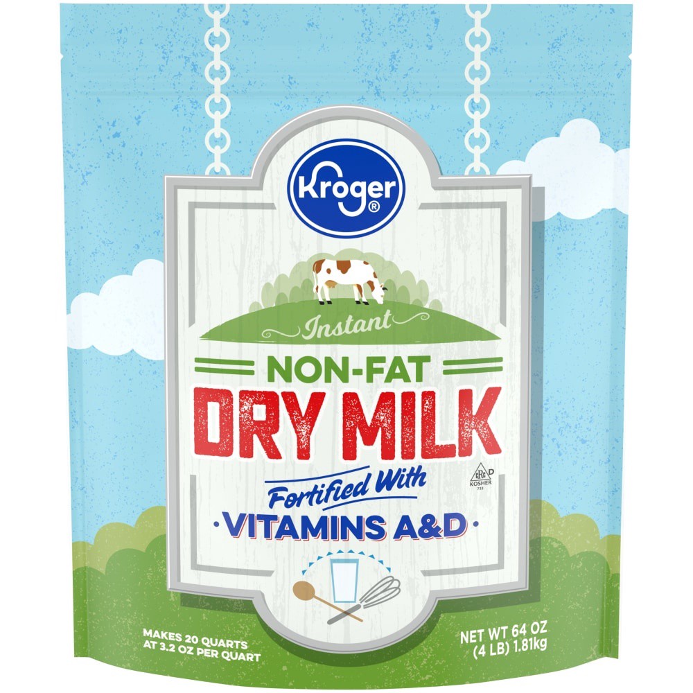 slide 1 of 2, Kroger Instant Non-Fat Dry Milk, 64 oz