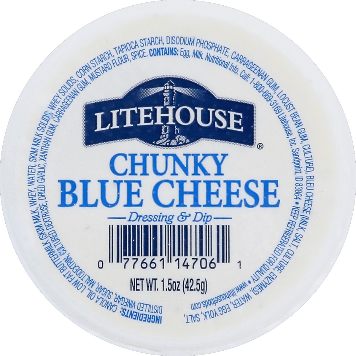 slide 3 of 3, Litehouse Chunky Blue Cheese Dressing & Dip 1.5 oz, 1.5 oz