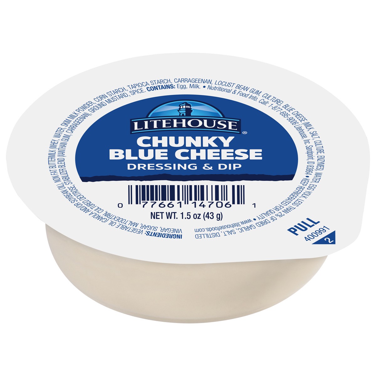 slide 1 of 3, Litehouse Chunky Blue Cheese Dressing & Dip 1.5 oz, 1.5 oz