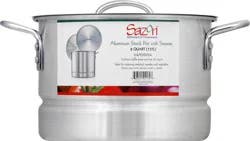 Sazón Sazon Stock Pot, With Steamer, Aluminum, 8 Quart