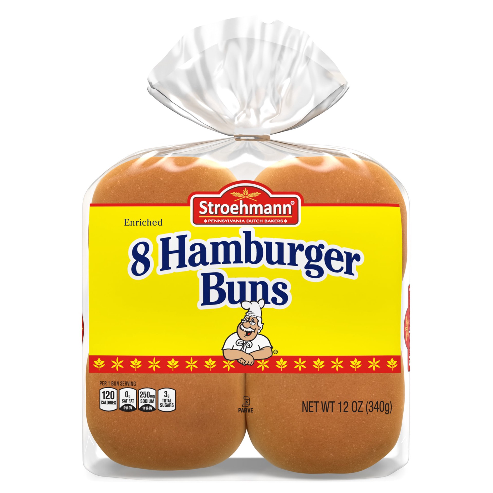 slide 6 of 7, Stroehmann's Bakeries White Hamburger Buns, 8 count, Hamburger Buns, 12 oz Bag, 8 ct; 12 oz