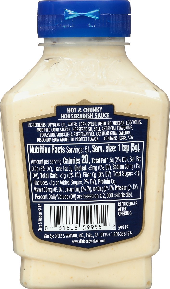 slide 8 of 9, Dietz & Watson Hot & Chunky Horserdish Sauce, 9 oz, 9 oz