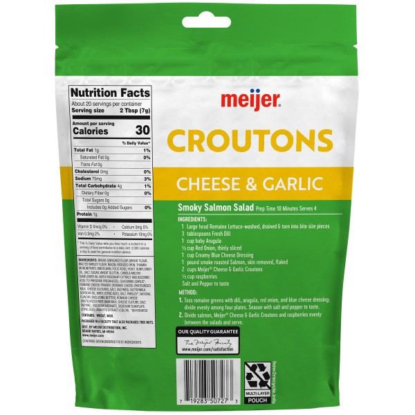 slide 4 of 5, Meijer Cheese and Garlic Croutons, 5 oz