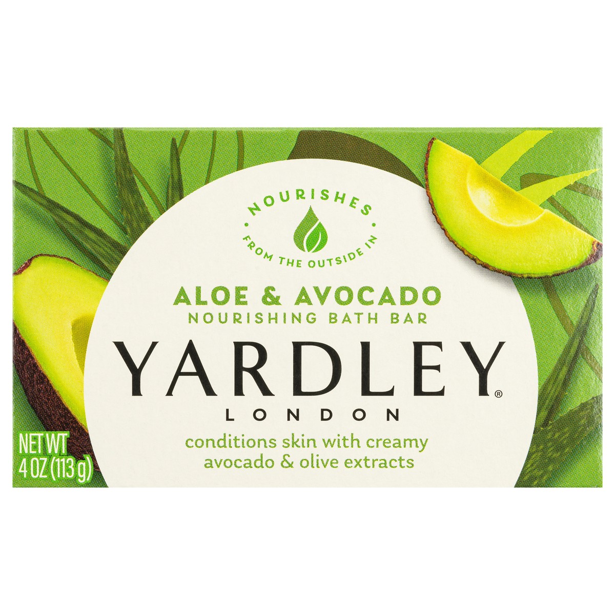 slide 1 of 12, Yardley London Nourishing Bath Soap Bar Aloe & Avocado, Conditions Skin with Creamy Avocado & Olive Extracts, 4.0 oz Bath Bar, 1 Soap Bar, 4.25 oz
