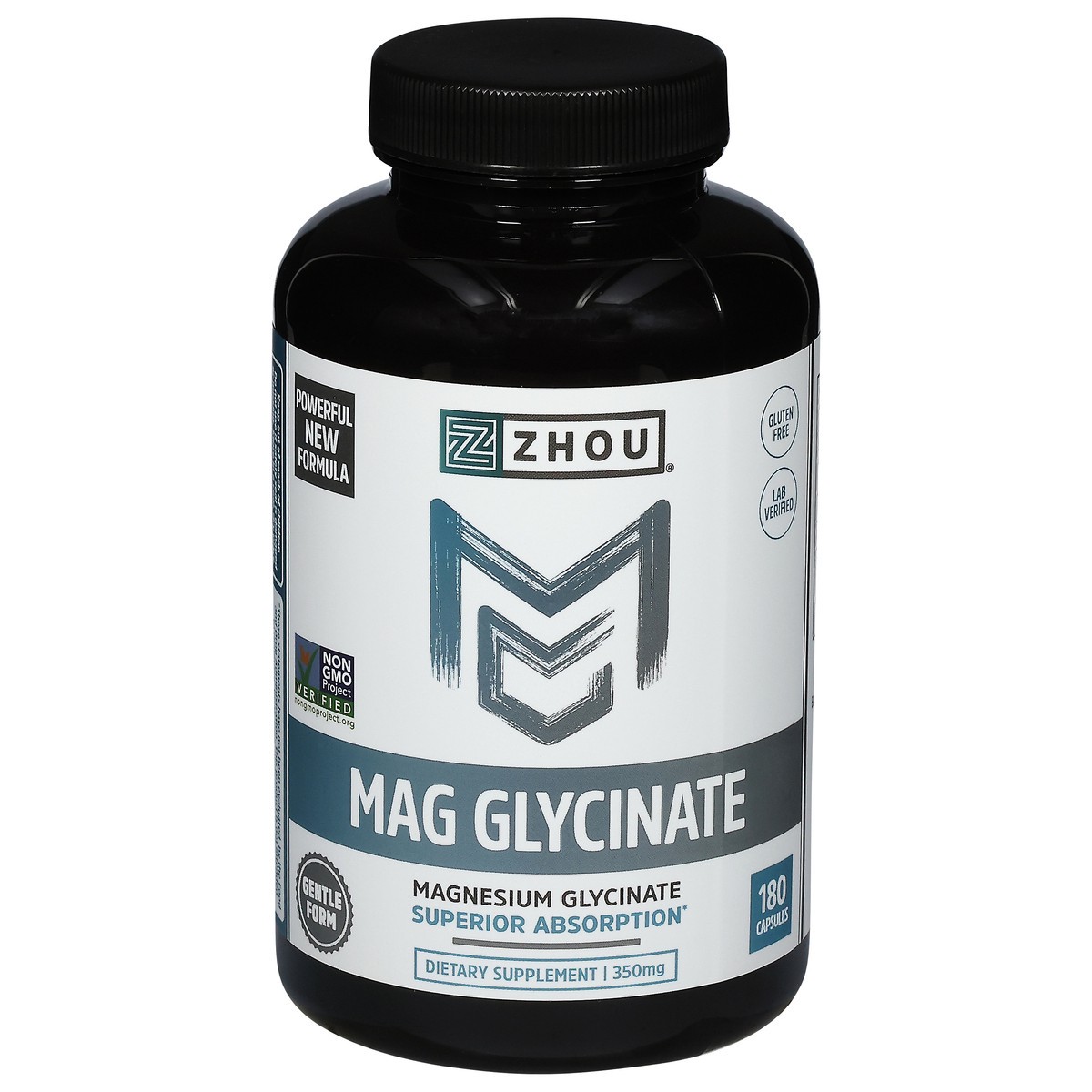 slide 1 of 9, Zhou Mag Glycinate 180 Capsules, 180 ct