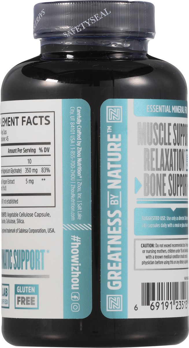 slide 9 of 9, Zhou Mag Glycinate 180 Capsules, 180 ct