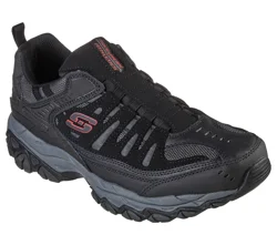 Skechers Men's After Burn M Fit, Black/Grey, Size 10.5 Extra Wide