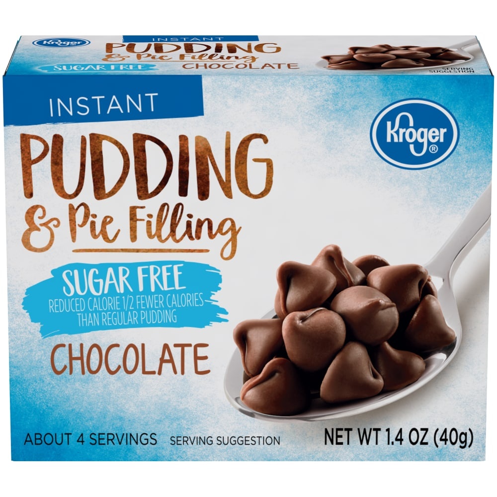 slide 1 of 1, Kroger Instant Sugar Free Chocolate Pudding & Pie Filling, 1.4 oz