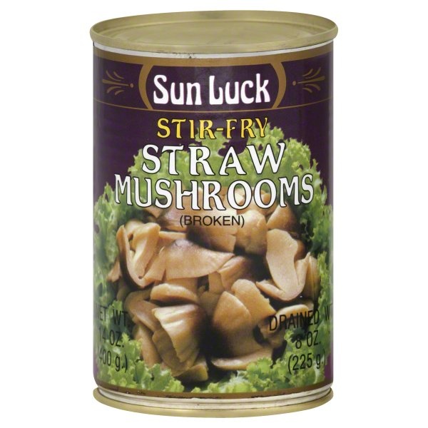 slide 1 of 1, Sun Luck Straw Mushrooms, Stir-Fry, Broken, 14 oz