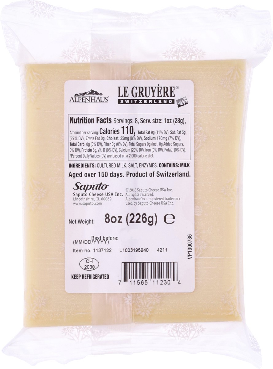 slide 14 of 14, Alpenhaus Le Gruyère Gruyère Cheese 8 oz, 8 oz
