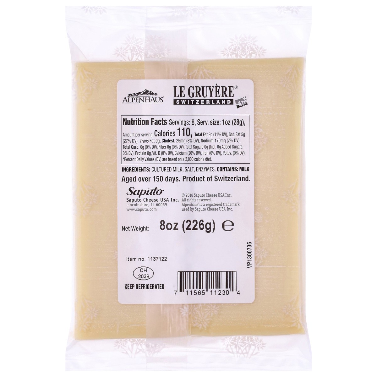 slide 7 of 14, Alpenhaus Le Gruyère Gruyère Cheese 8 oz, 8 oz