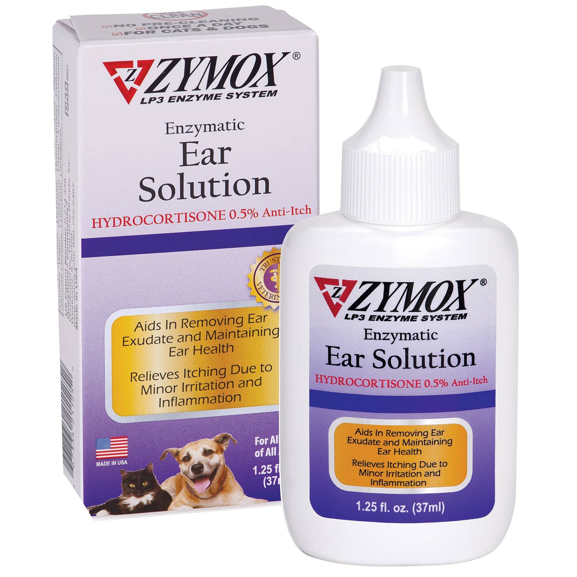 slide 1 of 3, Zymox Ear Solution, 1.25 fl oz