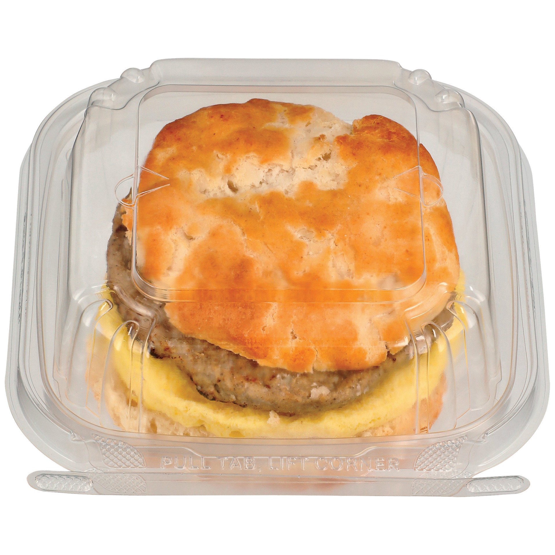 slide 1 of 1, H-E-B Biscuit Sandwich - Sausage and Egg, 1 ct