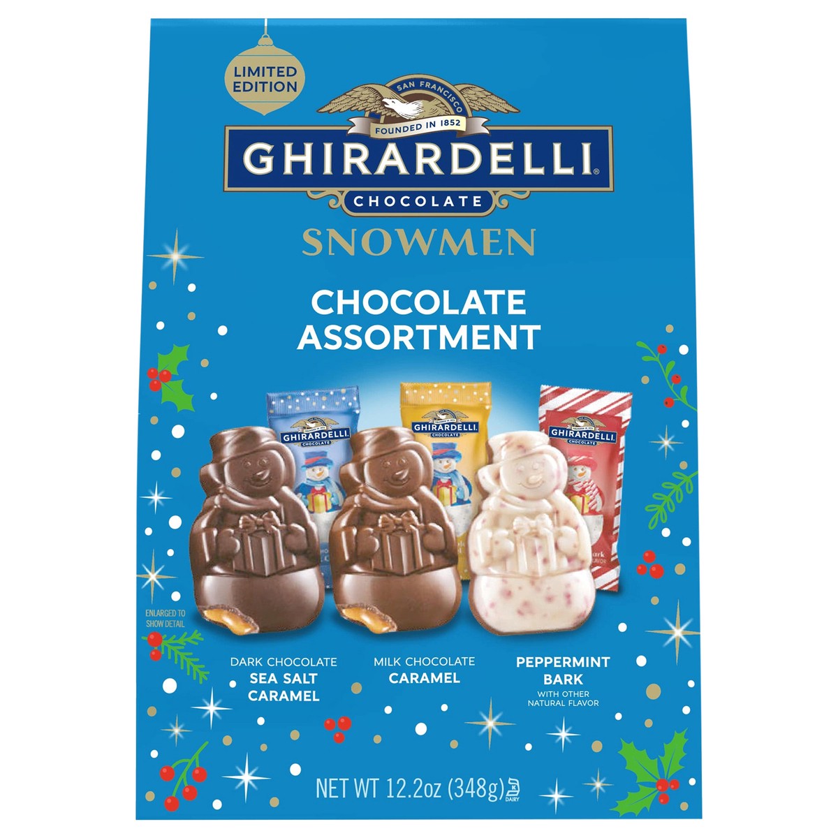 slide 1 of 8, GHIRARDELLI Chocolate Snowmen Assortment, 12.2 oz Bag, 12.2 oz