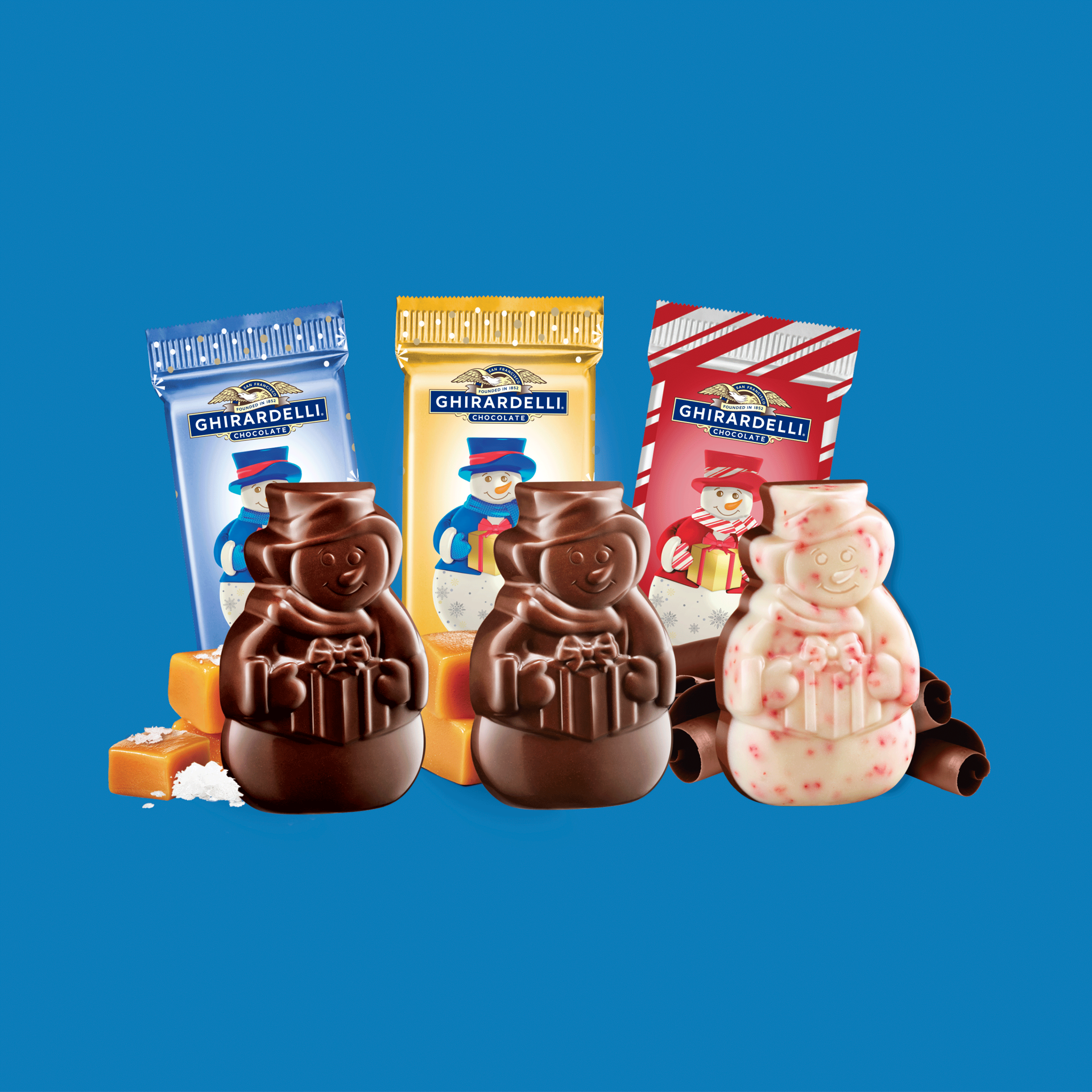 slide 6 of 8, GHIRARDELLI Chocolate Snowmen Assortment, 12.2 oz Bag, 12.2 oz