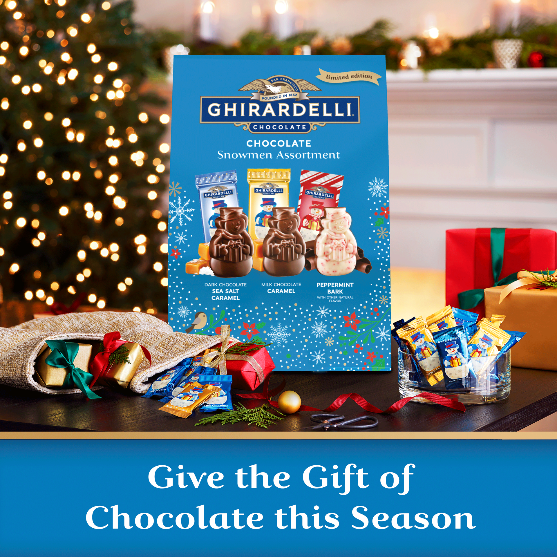 slide 5 of 8, GHIRARDELLI Chocolate Snowmen Assortment, 12.2 oz Bag, 12.2 oz