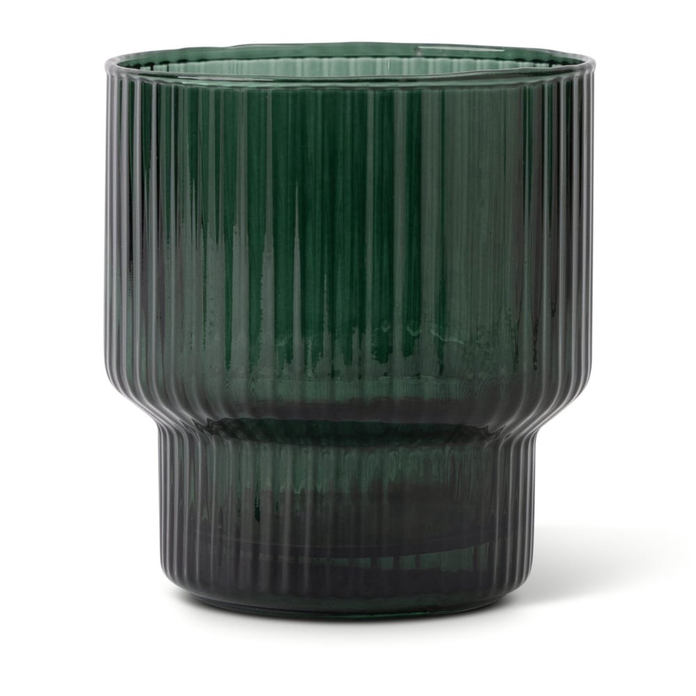 slide 3 of 3, Core Home Ribbed Double Old Fashioned Glass - Green, 1 ct