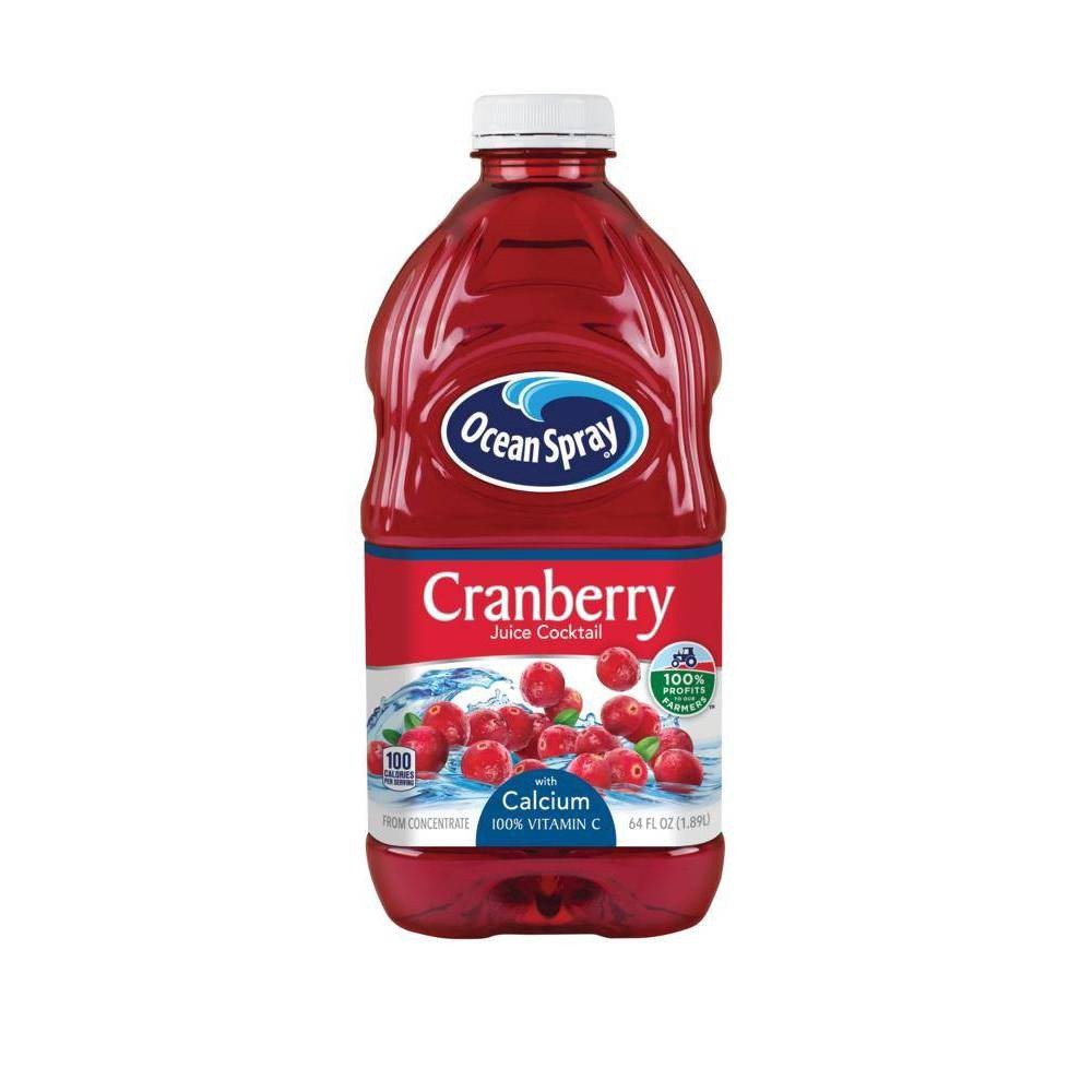 slide 1 of 3, Ocean Spray Cranberry Juice Cocktail with Calcium, 64 fl oz