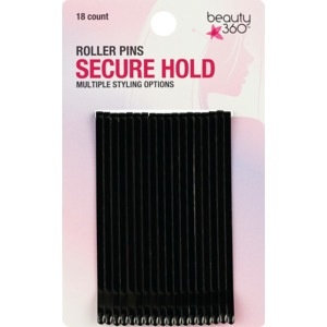 slide 1 of 1, Beauty 360 Secure Hold Roller Pins, 18 ct