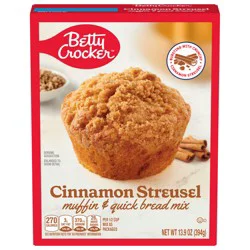 Betty Crocker Cinnamon Streusel Muffin and Quick Bread Mix, 13.9 oz