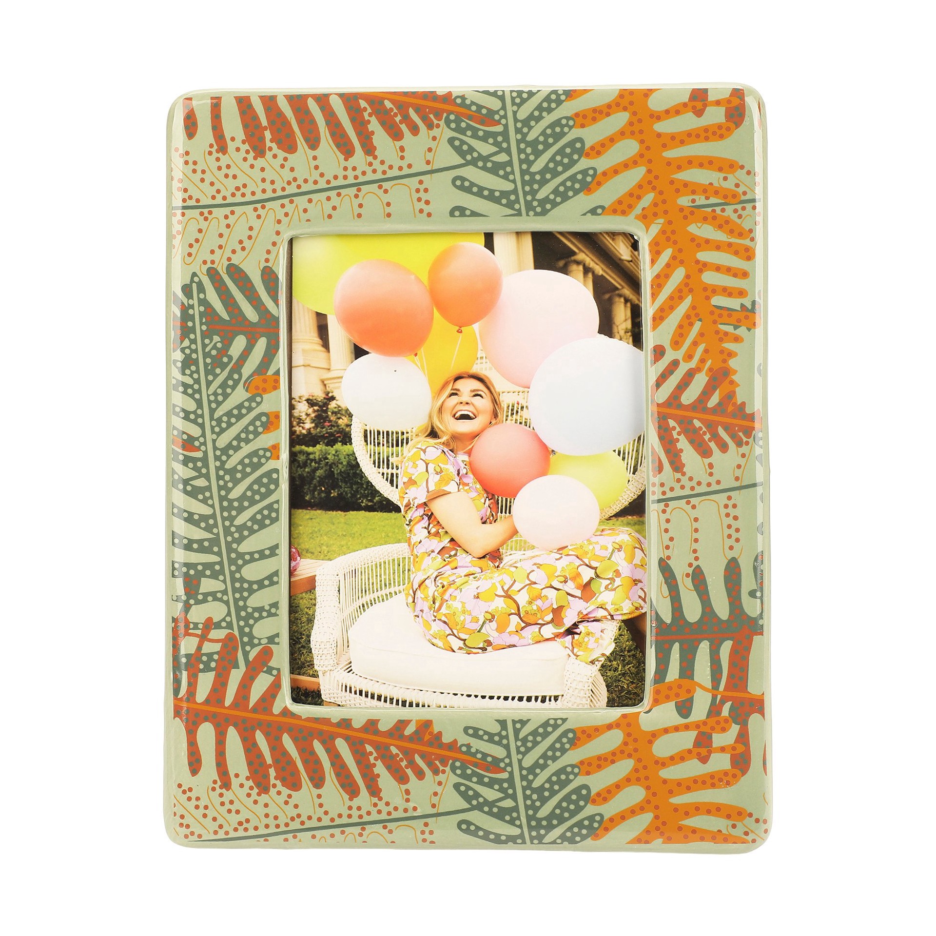 slide 1 of 1, Packed Party Palm Party Picture Frame, 5 in x 7 in