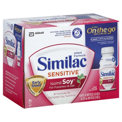 slide 1 of 1, Similac Isomil Soy Ready to Feed Infant Formula Birth To 12 Months, 6 ct; 8 fl oz