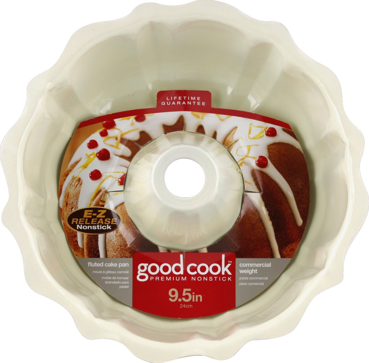 slide 1 of 3, Good Cook Nonstick Fluted Cake Pan - Red, 1 ct