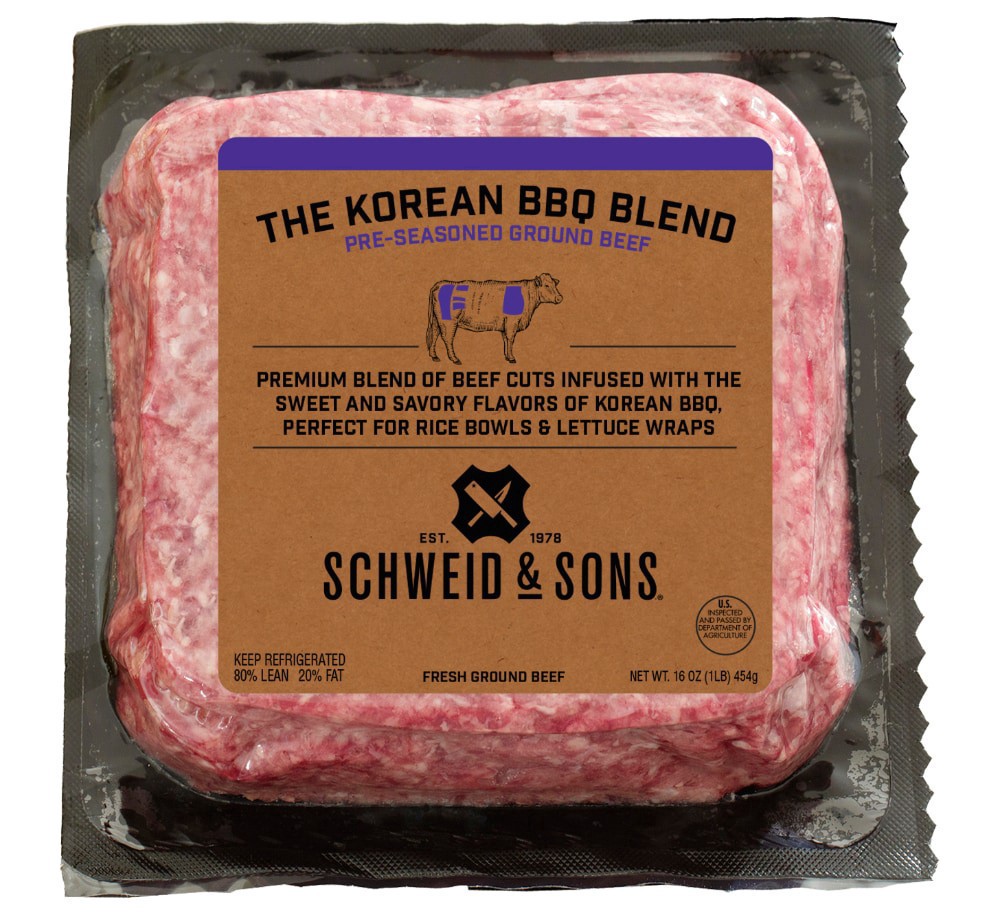 slide 1 of 1, Schweid & Sons® Korean BBQ Blend 80/20 Ground Beef, 1 lb