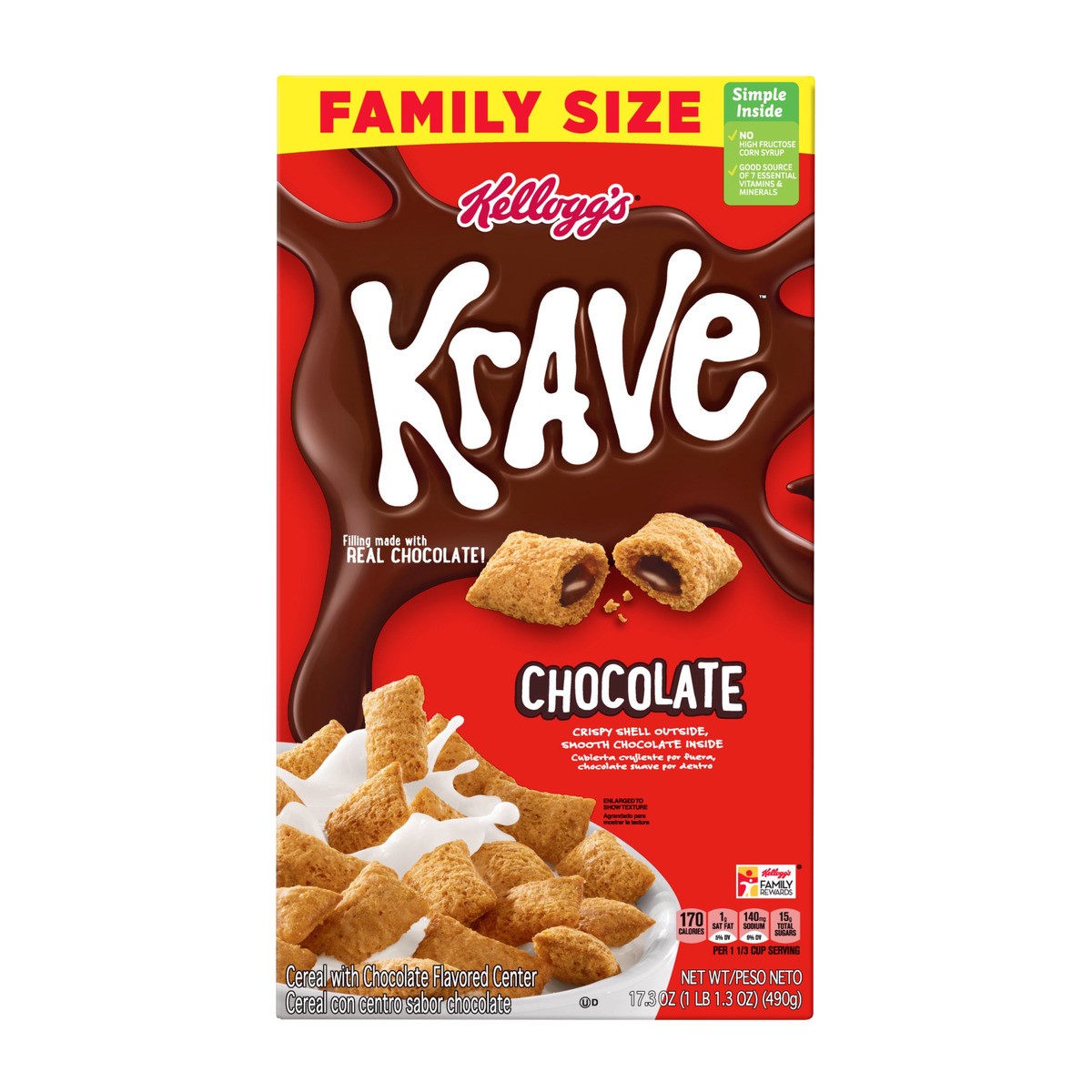 slide 1 of 5, Krave Breakfast Cereal - 17.3oz - Kellogg's, 17.3 oz