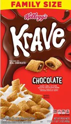 Kellogg''s Krave Breakfast Cereal, Kids Cereal, Family Breakfast, Family Size, Chocolate, 17.3oz Box (1 Box)