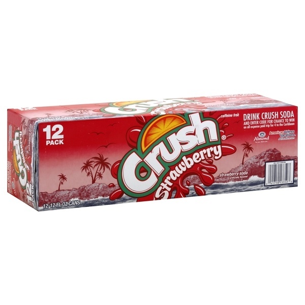 slide 1 of 1, Crush Strawberry Soda - 12 ct; 12 oz, 12 ct; 12 oz