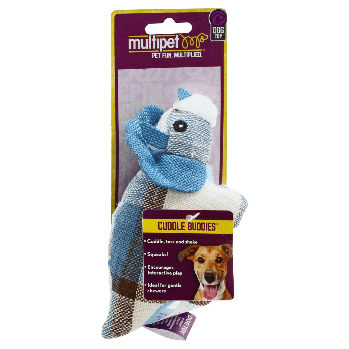 slide 2 of 9, MultiPet Cuddle Buddies Plaidosaurus-Mini Dog Toy 1 ea, 1 ct