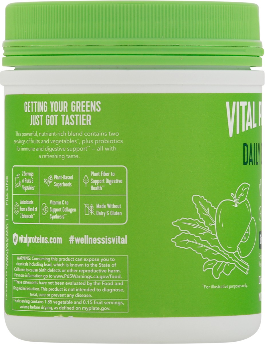 slide 7 of 9, Vital Proteins Daily Greens Green Apple Flavor, 9.3 oz