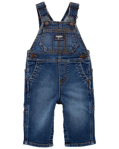 slide 1 of 5, Baby Classic OshKosh Overalls Dark Denim 9M, 1 ct