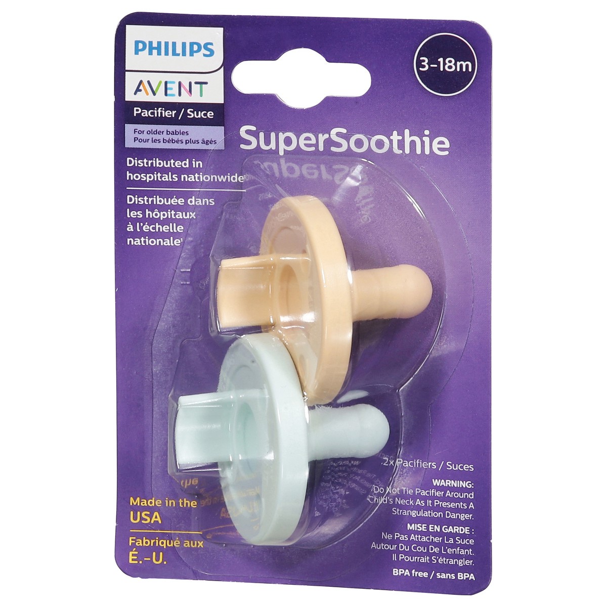 slide 2 of 11, Philips Avent 3-18m Pacifier 2 Each, 1 ct