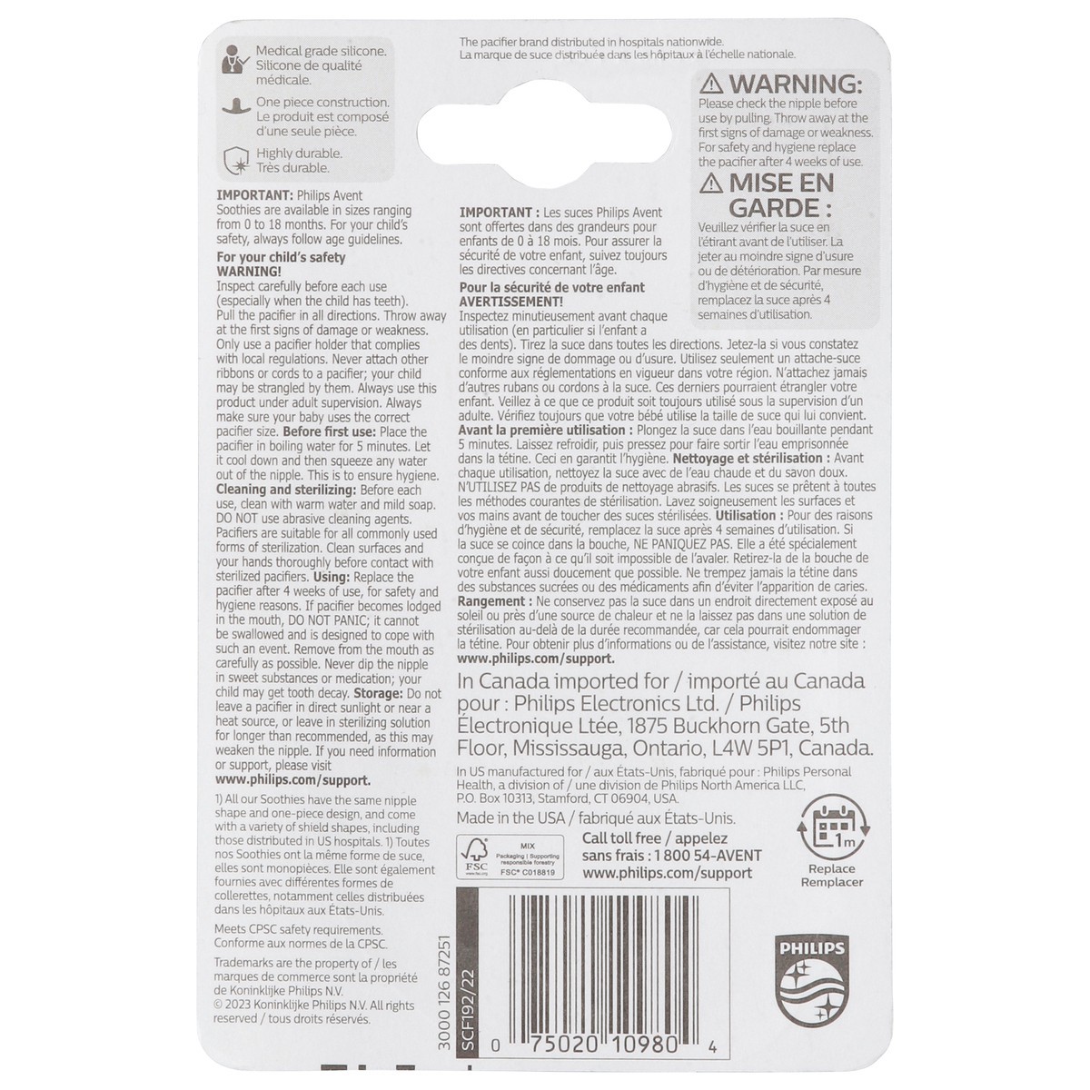 slide 8 of 11, Philips Avent 3-18m Pacifier 2 Each, 1 ct