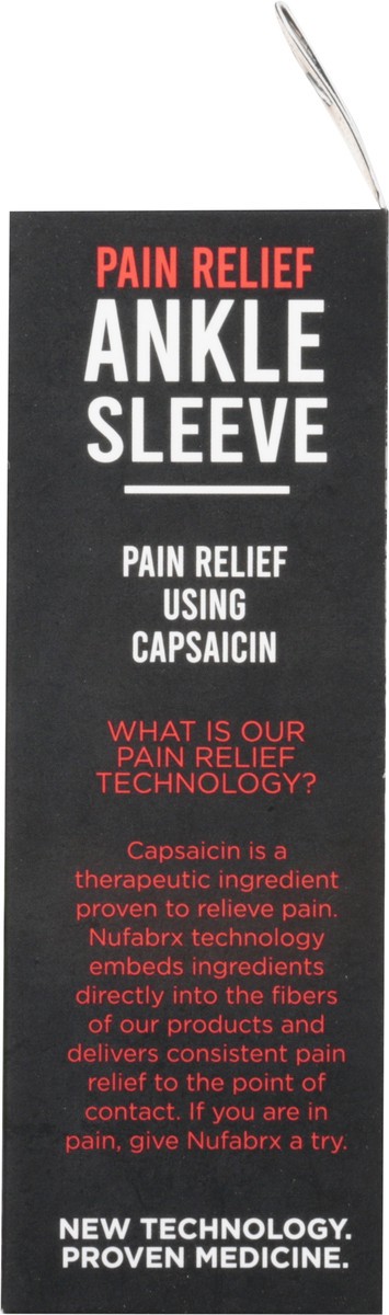 slide 13 of 13, Nufabrx Black Medicine Infused Ankle Sleeve One Size Fits Most 1 ea, 1 ct