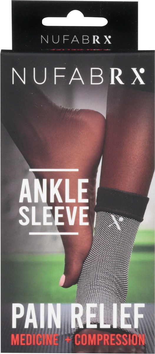 slide 3 of 13, Nufabrx Black Medicine Infused Ankle Sleeve One Size Fits Most 1 ea, 1 ct
