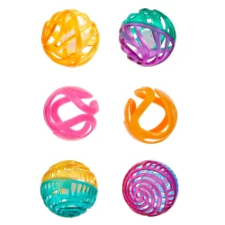 Whisker City Fun Ball Cat Toys (COLOR VARIES), 6 pack