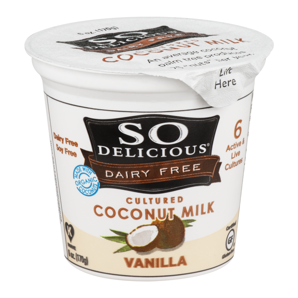 slide 1 of 1, So Delicious Dairy Free Cultured Coconut Milk Vanilla, 6 oz