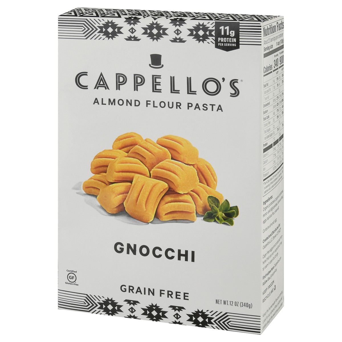 slide 3 of 9, Cappello's Grain Free Gnocchi Almond Flour Pasta, 12 oz