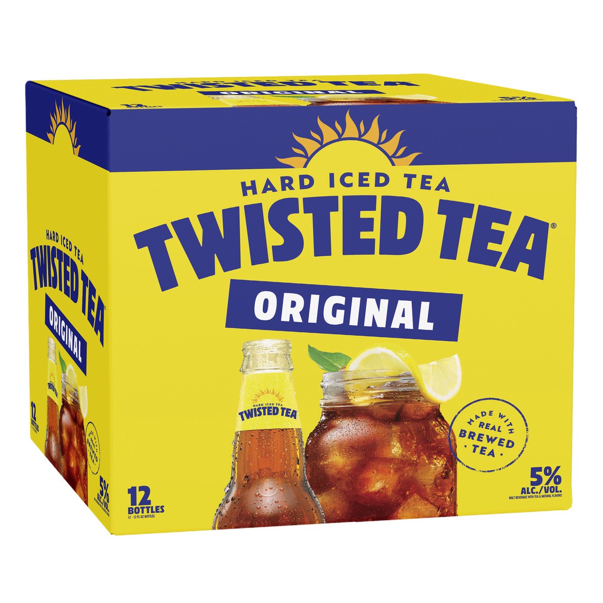 slide 2 of 9, Twisted Tea Original, Hard Iced Tea (12 fl. oz. Bottle, 12pk.), 144 fl oz