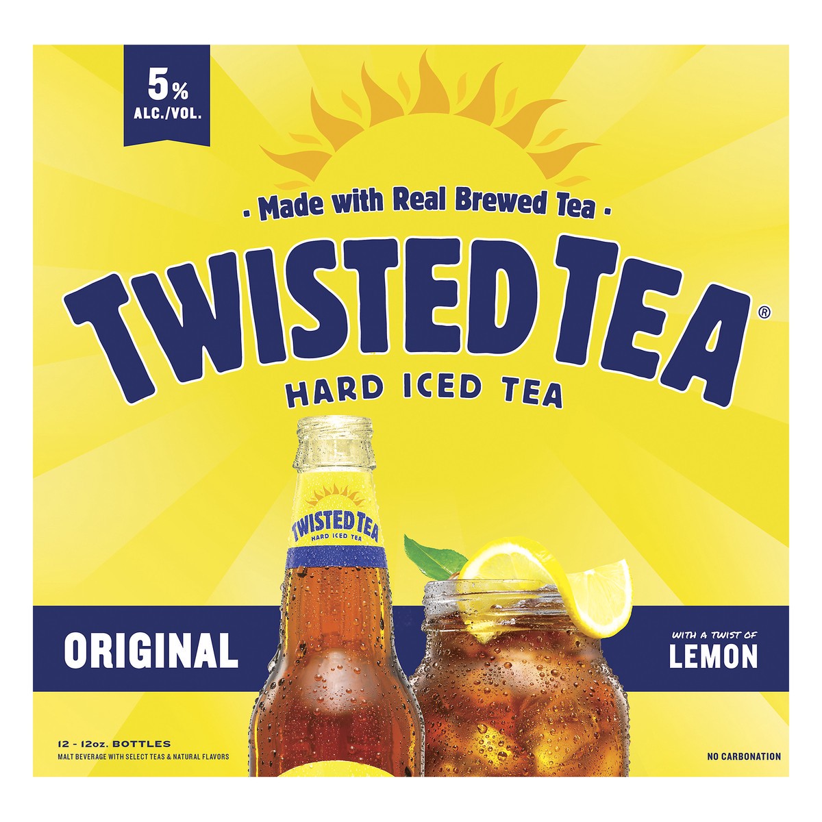 slide 6 of 9, Twisted Tea Original, Hard Iced Tea (12 fl. oz. Bottle, 12pk.), 144 fl oz