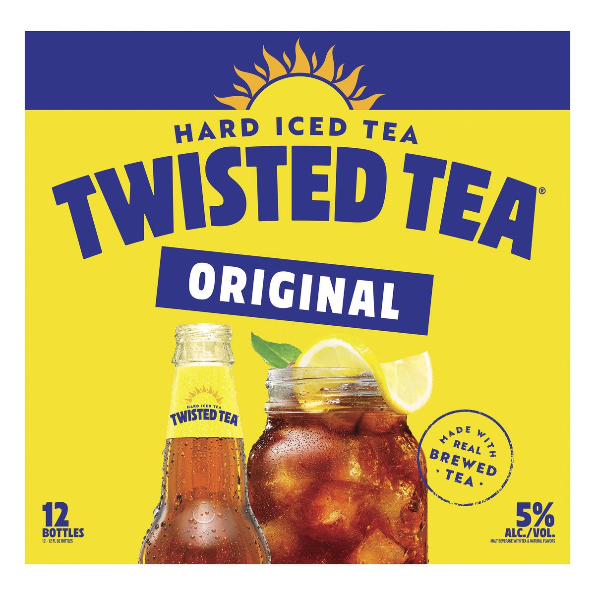 slide 7 of 9, Twisted Tea Original, Hard Iced Tea (12 fl. oz. Bottle, 12pk.), 144 fl oz