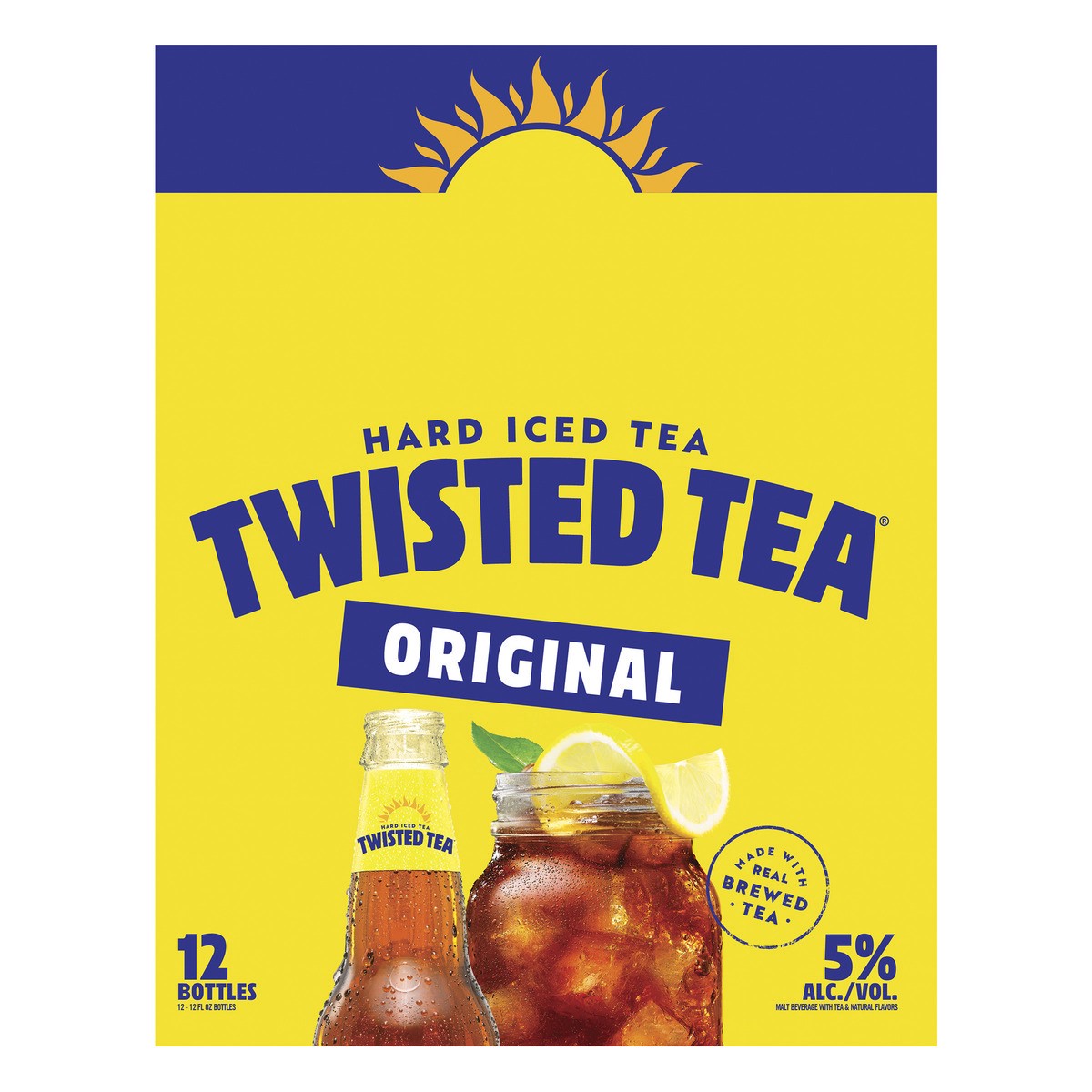 slide 8 of 9, Twisted Tea Original, Hard Iced Tea (12 fl. oz. Bottle, 12pk.), 144 fl oz